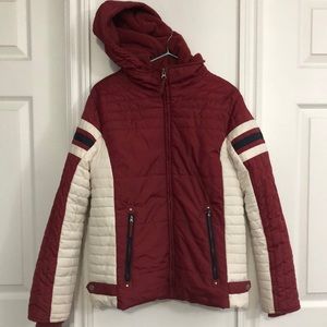 White mountain puffer jacket with removable vest